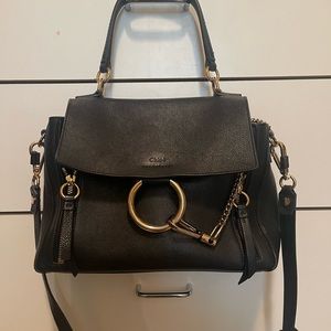 COPY - Chloe Faye Bag - small (black calfskin )